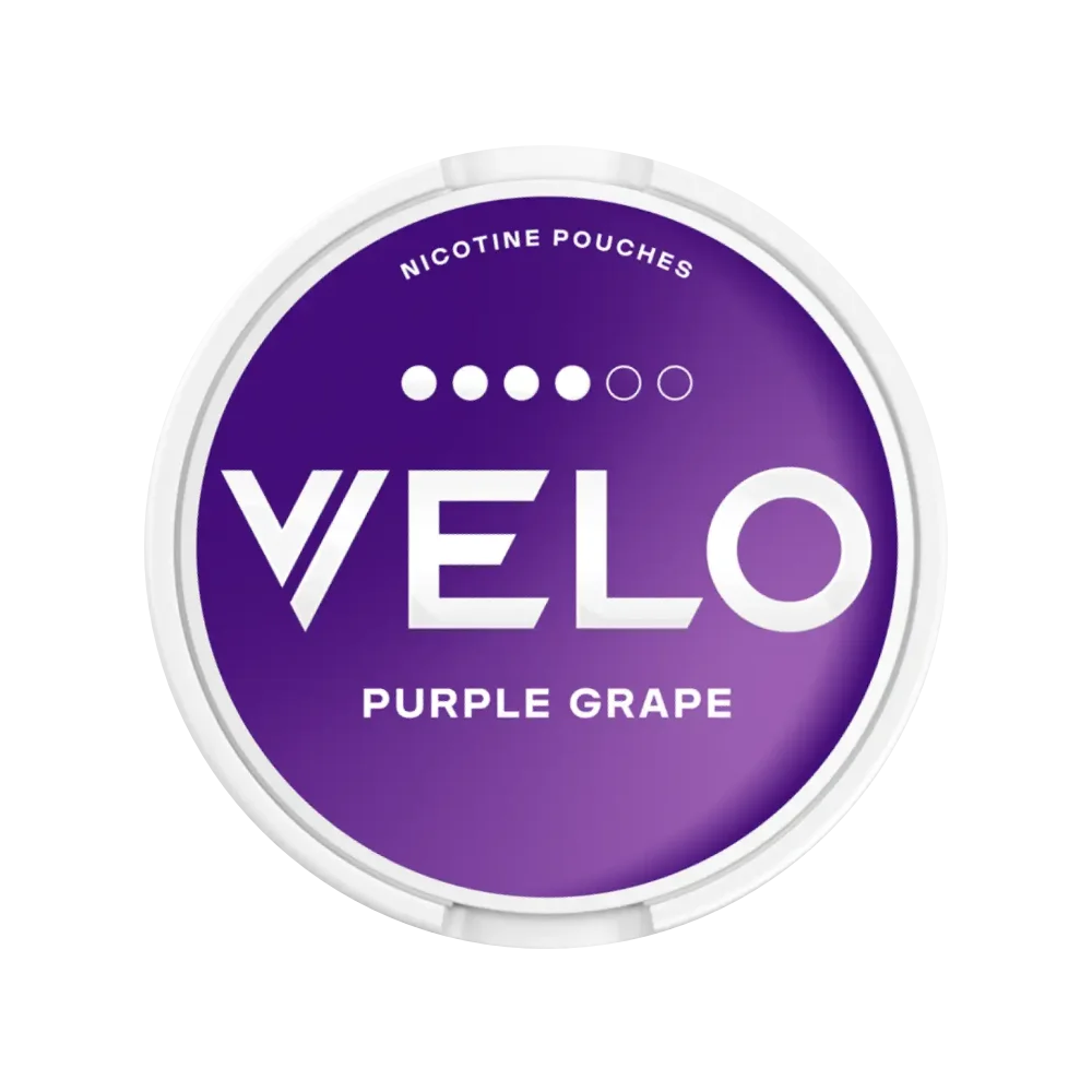 Nikotinové sáčky VELO Purple Grape 10,9 mg se sladkou chutí hroznového vína ve Slim formátu