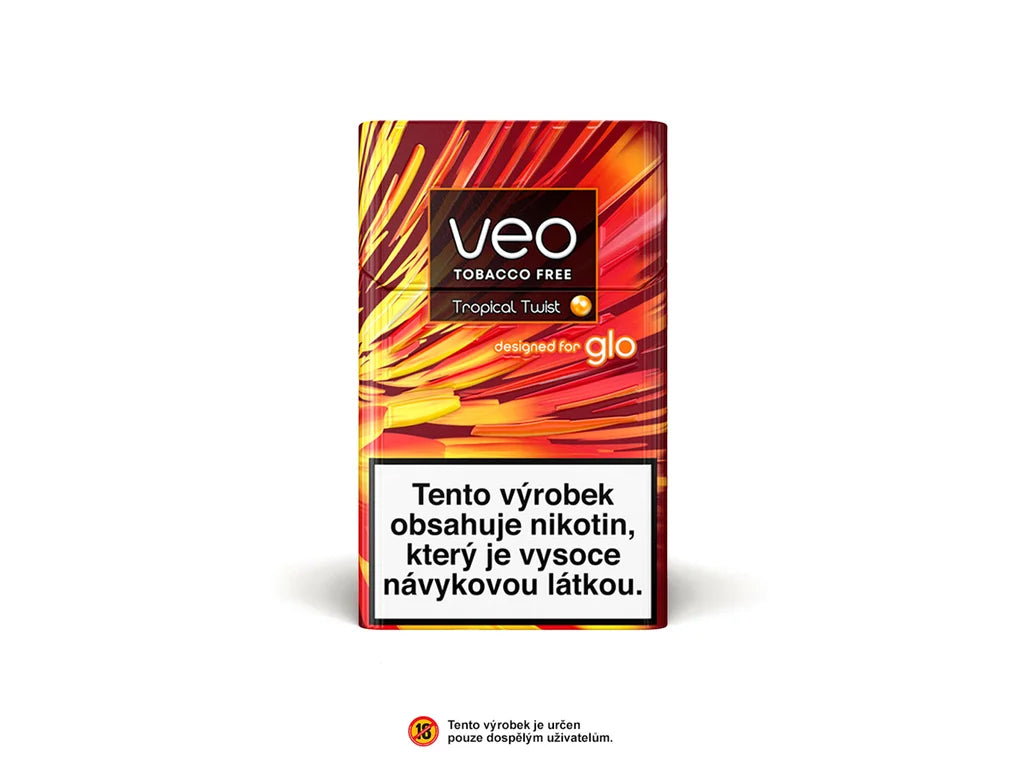 VEO Tropical Twist krabička – náplně pro glo s tropickou ovocnou příchutí