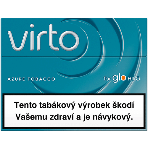 Virto™ Azure Tobacco – tabákové náplně pro glo™ Hilo a Hilo Plus, krabička s 20 náplněmi s prémiovou směsí skutečného tabáku