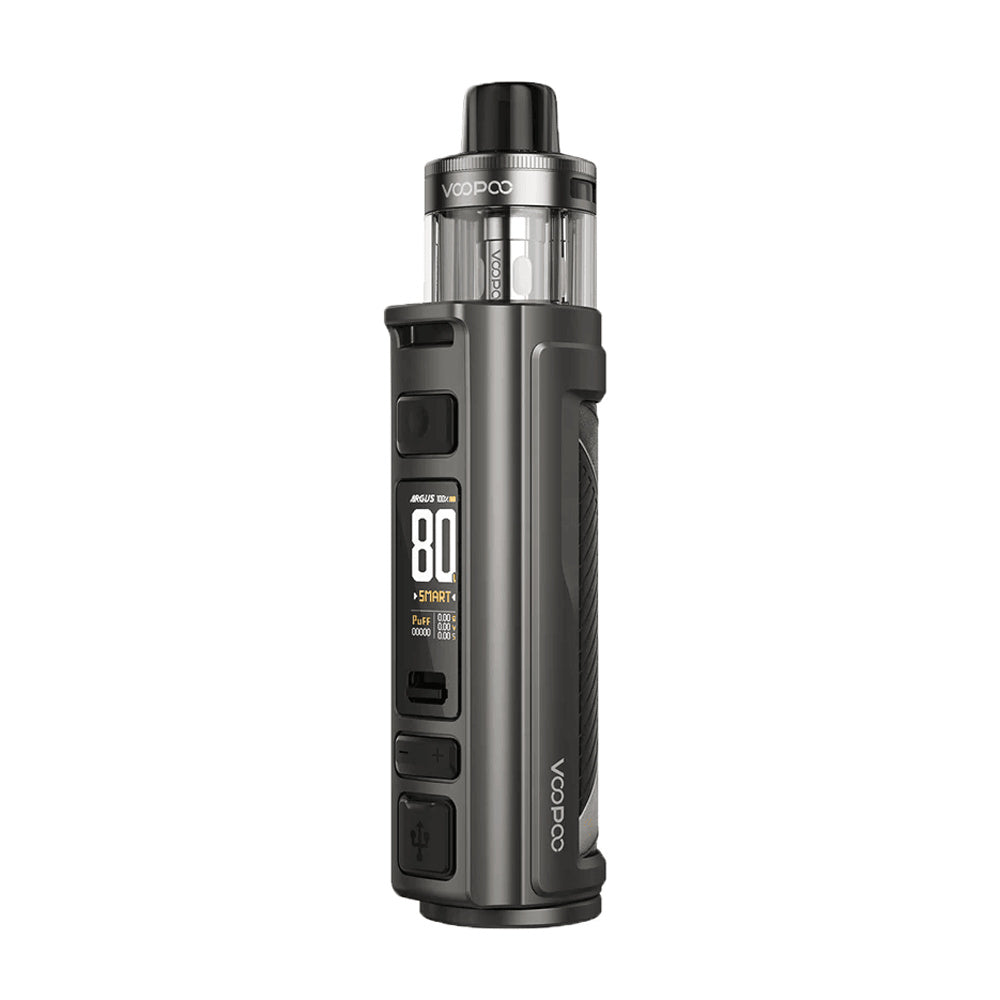 VOOPOO ARGUS Pro 2 Space Gray – šedá elektronická cigareta POD mod 3000 mAh s displejem, režimy SMART, RBA a TURBO.