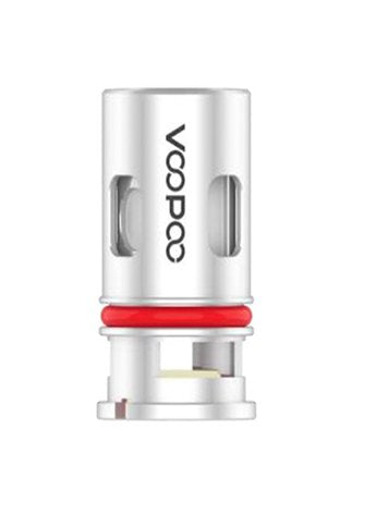 VOOPOO PnP-VM4 žhavicí hlava 0,6 ohm se stříbrným kovovým tělem a červeným těsněním pro kompatibilní PnP zařízení.