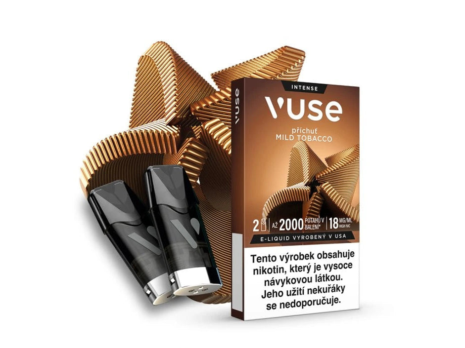 Vuse Pod Mild Tobacco 18 mg 2 ks předplněné náplně do elektronické cigarety s jemnou krémovou tabákovou chutí