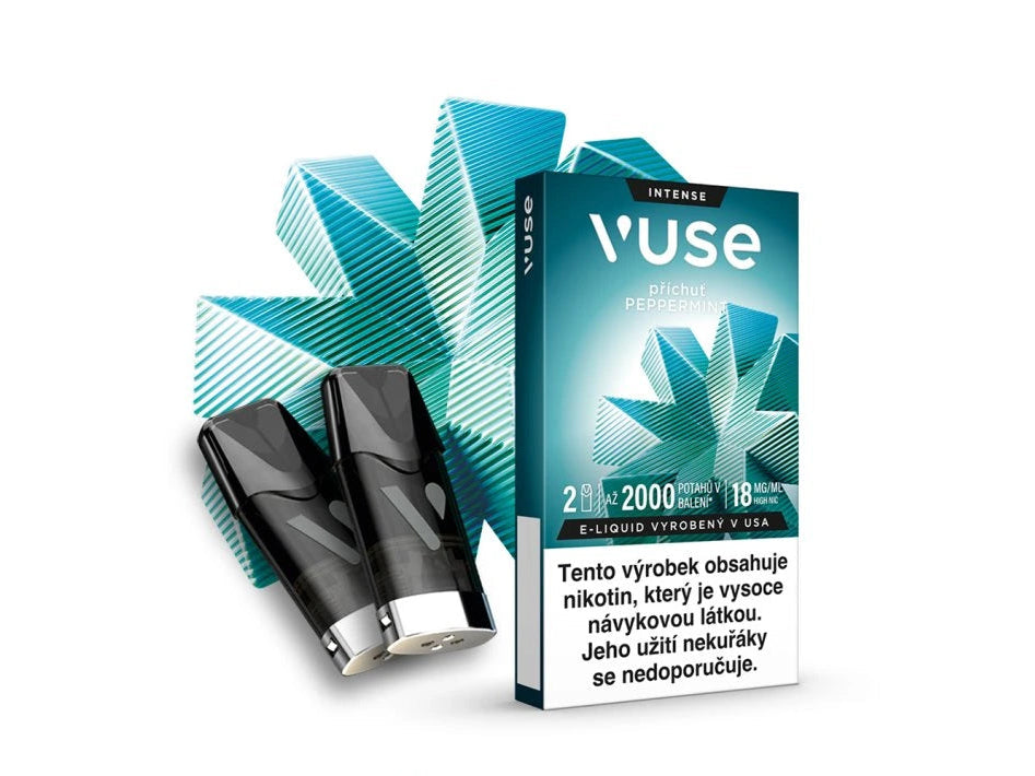 Vuse Pod Peppermint 18 mg 2 ks předplněné náplně do elektronické cigarety s výraznou mátovou a chladivou chutí