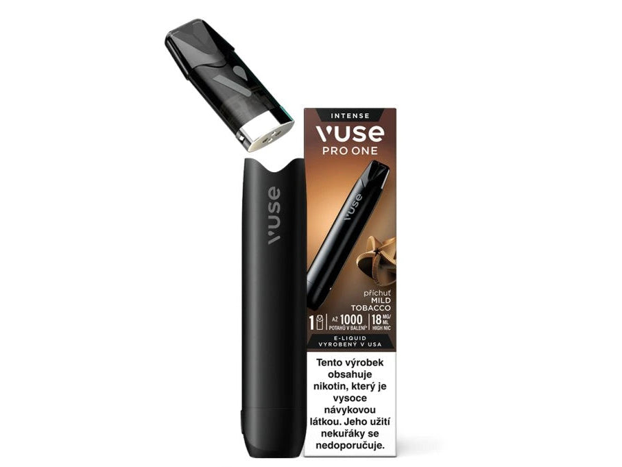 Vuse Pro One Mild Tobacco 18 mg zařízení s krémovou tabákovou příchutí a předplněným podem