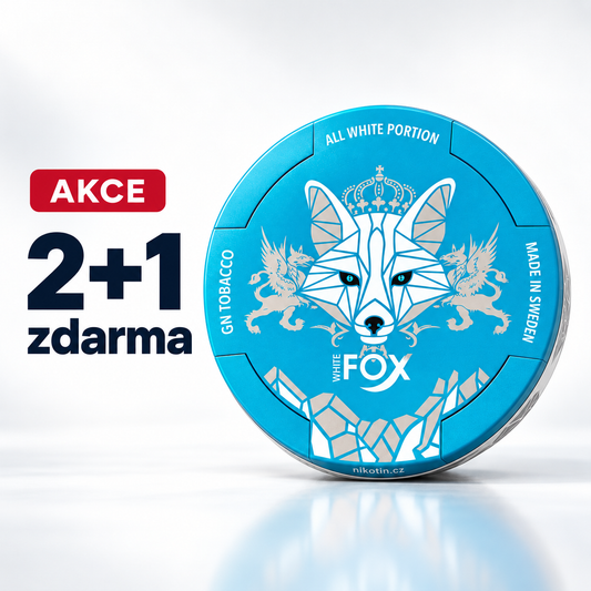 White Fox nikotinové sáčky v akci 2+1 zdarma