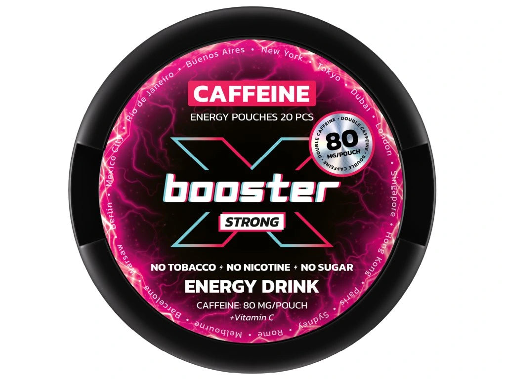 Kofeinové sáčky X-BOOSTER Energy Drink s příchutí energy drinku, 80 mg kofeinu na sáček