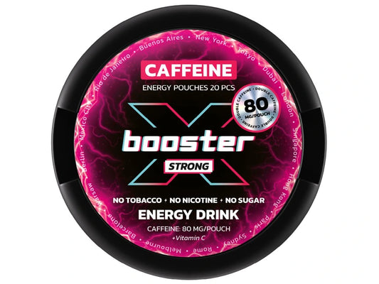 Kofeinové sáčky X-BOOSTER Energy Drink s příchutí energy drinku, 80 mg kofeinu na sáček
