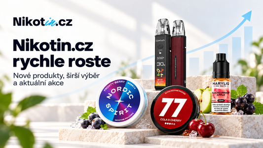 Nikotin.cz rychle roste: nové produkty, širší výběr a aktuální akce