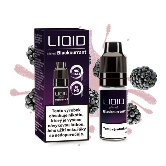 Lahvička LIO LIQUID Salt Blackcurrant 10 ml – nikotinový liquid s chutí černého rybízu