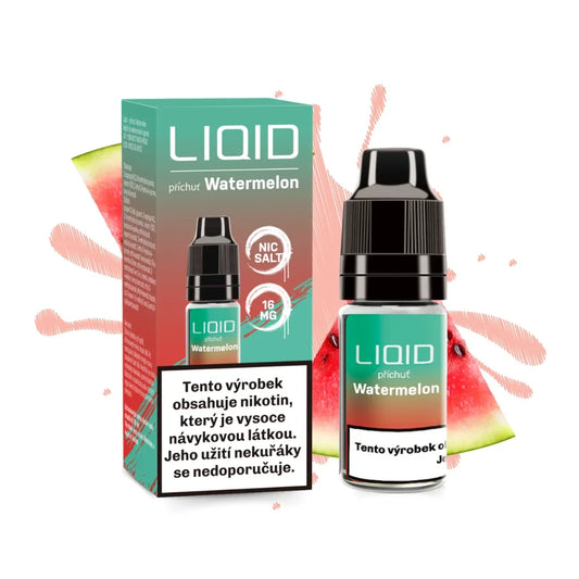 LIO LIQUID Salt Watermelon, ovocný e-liquid s příchutí vodního melounu a silou 16 mg/ml