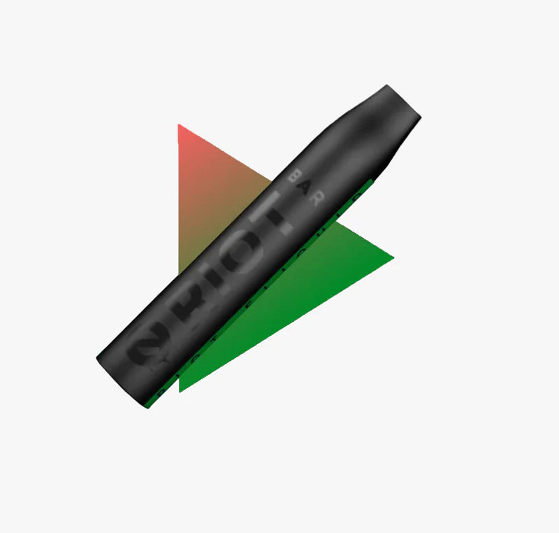 RIOT BAR Watermelon Ice jednorázová e-cigareta 20 mg 600 potahů svěží meloun mentol