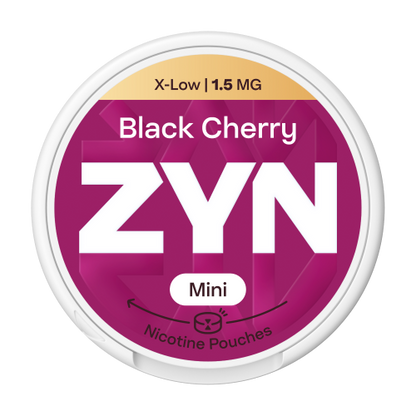 Nikotínové sáčky ZYN Mini Black Cherry s příchutí černá třešeň, síla 1,5mg nikotinu na sáček