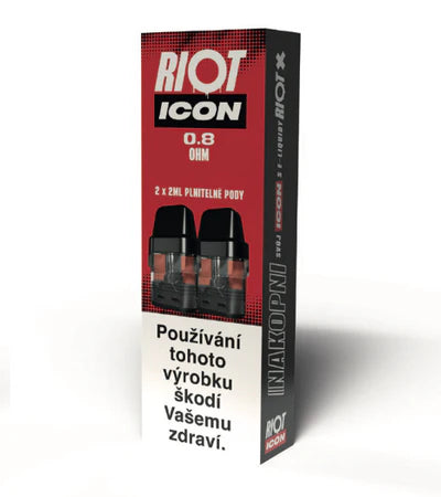 riot icon pod 0.8 ohm nahradni cartridge plnitelny pod system pro plnitelnú elektronickú cigaretu RIOT ICON