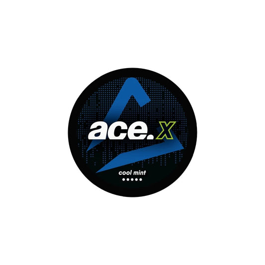 ACE Cool Mint X nikotinové sáčky s intenzivní mátovou příchutí a silným chladivým efektem v slim formátu