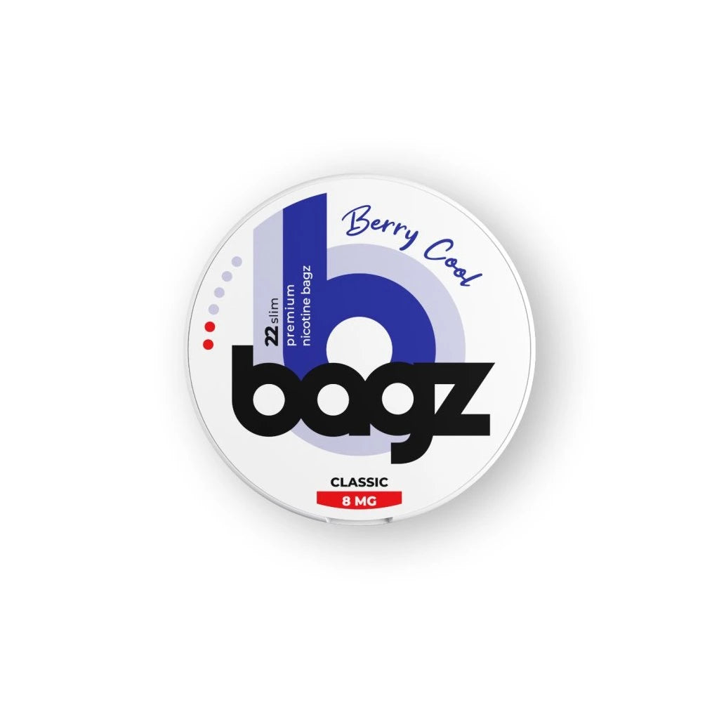 BAGZ Berry Cool 8mg nikotinové sáčky lesní plody a máta slim balení 22 kusů