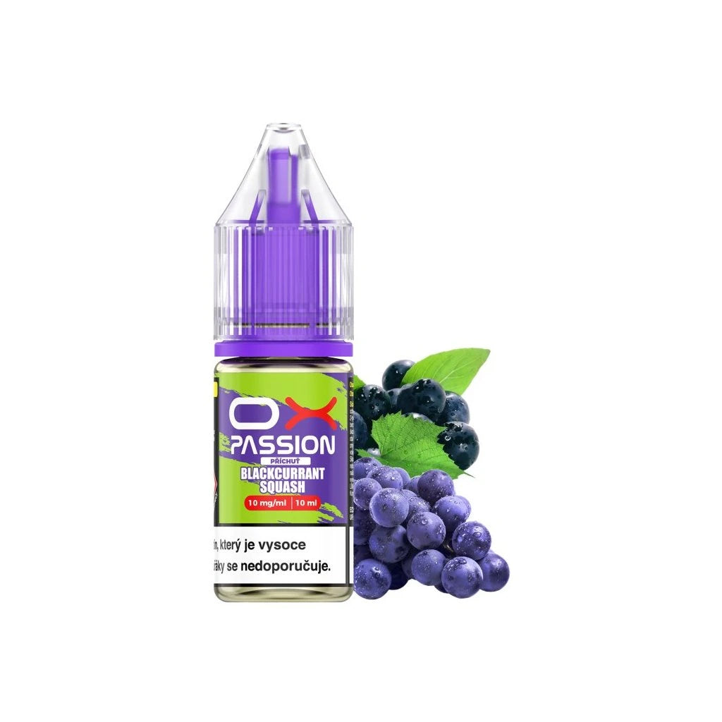 Blackcurrant Squash od OXVA OX Passion Salts – výrazný e-liquid s chutí černého rybízu pro MTL vaping a POD elektronické cigarety