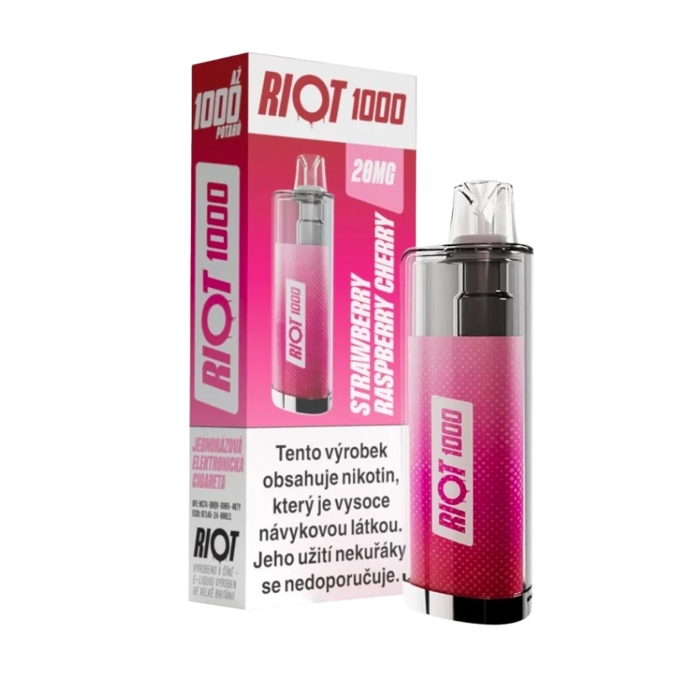 RIOT 1000 Strawberry Raspberry Cherry