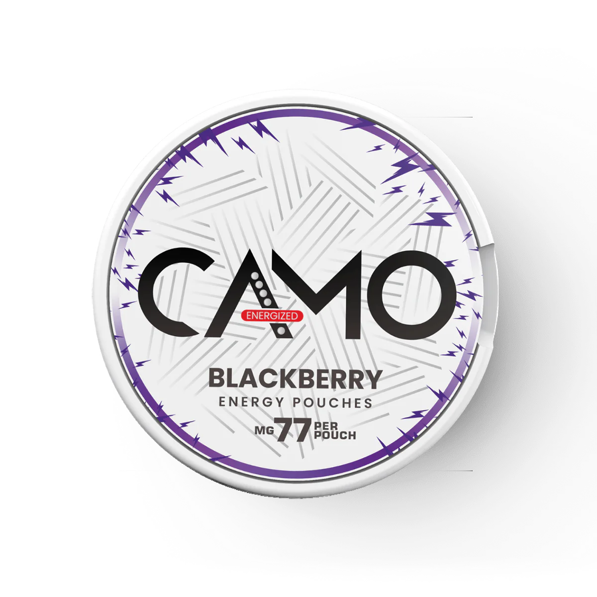 CAMO Energy Blackberry kofeinové sáčky s příchutí ostružin a 77 mg kofeinu
