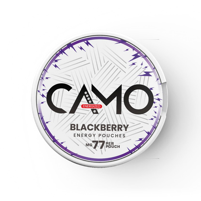 CAMO Energy Blackberry kofeinové sáčky s příchutí ostružin a 77 mg kofeinu