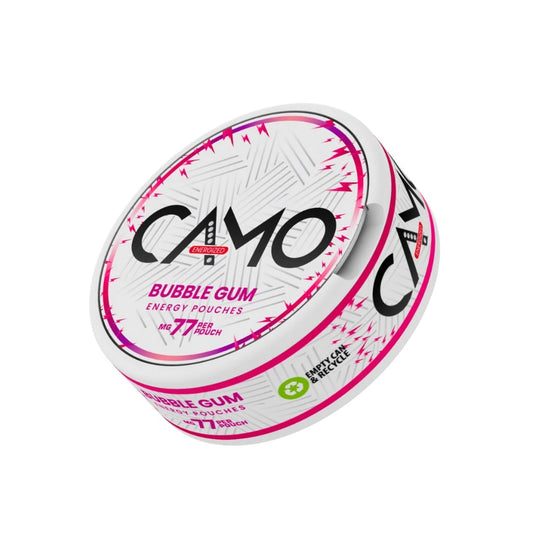 CAMO Energy Bubble Gum kofeinové sáčky s chutí růžové žvýkačky