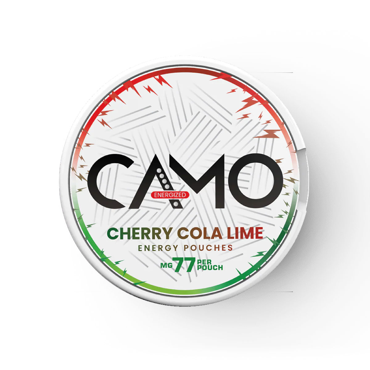 CAMO Energy Cherry Cola Lime kofeinové sáčky s příchutí třešňové coly a limetky, 77 mg kofeinu