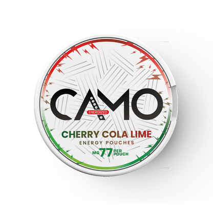 CAMO Energy Cherry Cola Lime kofeinové sáčky s příchutí třešňové coly a limetky, 77 mg kofeinu