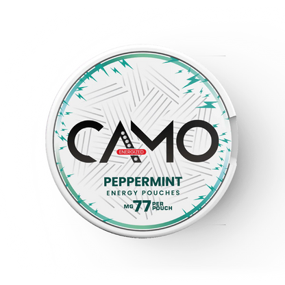CAMO Energy Peppermint kofeinové sáčky s příchutí máty peprné a 77 mg kofeinu