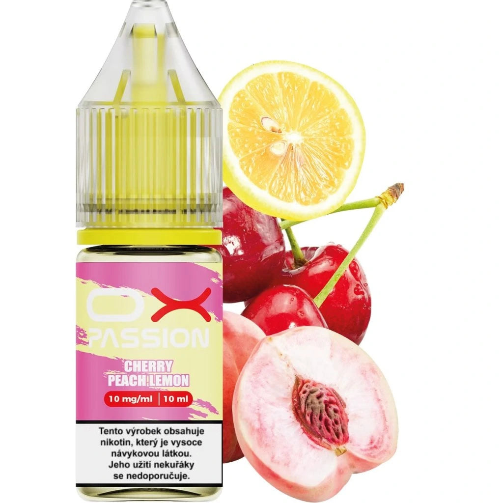Cherry Peach Lemon od OXVA OX Passion Salts – ovocno-citrusový e-liquid s nikotinovou solí pro MTL vaping a POD systémy