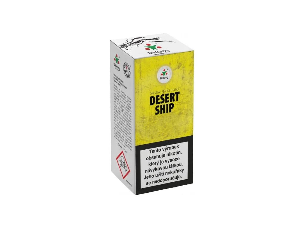 Dekang Desert Ship 10 ml tabákový e-liquid s klasickým nikotinem, poměr 30 VG / 70 PG, varianty 3 až 18 mg/ml