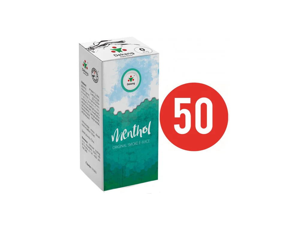 Dekang Fifty Menthol 10 ml mentolový e-liquid bez nikotinu 0 mg/ml s vyváženým poměrem 50 VG / 50 PG