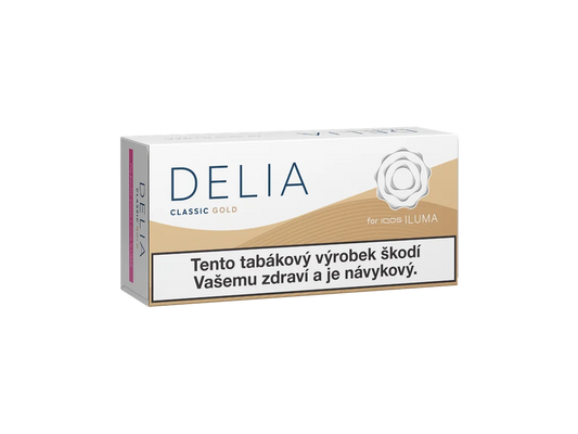 DELIA Classic Gold karton – tabákové náplně pro IQOS ILUMA s vyváženou tabákovou chutí