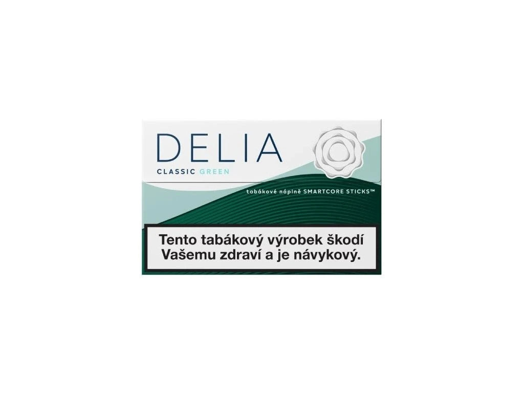 DELIA Classic Green krabička – tabákové náplně pro IQOS ILUMA s chladivými mentolovými tóny