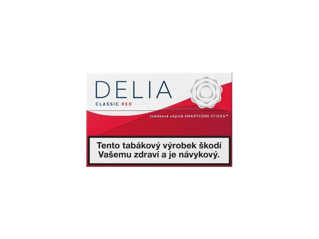 DELIA Classic Red krabička – tabákové náplně pro IQOS ILUMA s plnou praženou tabákovou chutí
