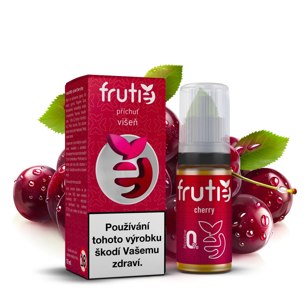 E-liquid Frutie 50/50 Cherry 10 ml, višňová náplň do elektronické cigarety bez nikotinu, varianta 0 mg/ml