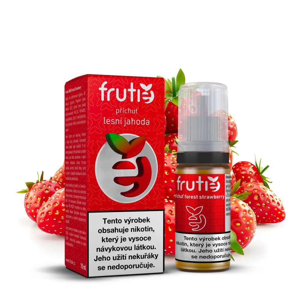 Frutie 50/50 Forest Strawberry – jahodový e-liquid 10 ml s příchutí sladkých lesních jahod a nikotinem 3 mg/ml