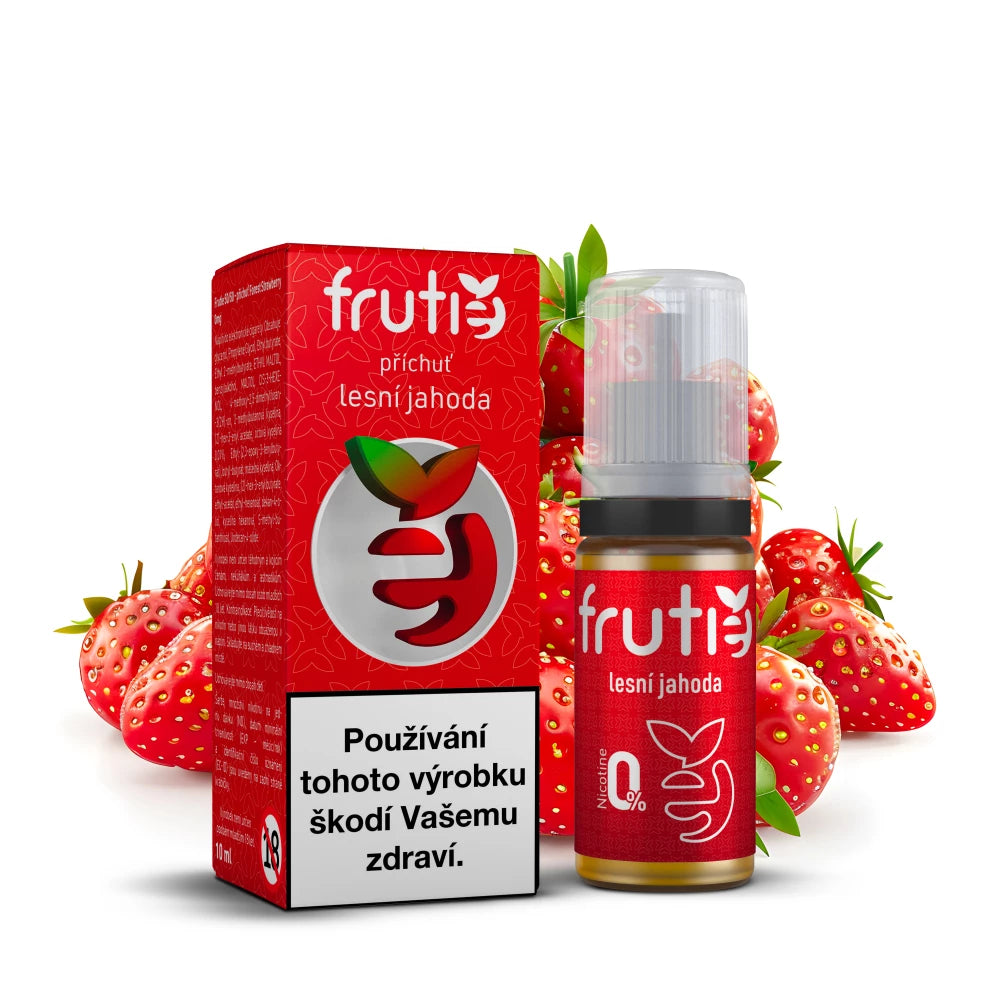 E-liquid Frutie 50/50 Forest Strawberry 10 ml – ovocná náplň s příchutí lesních jahod, varianta bez nikotinu 0 mg/ml