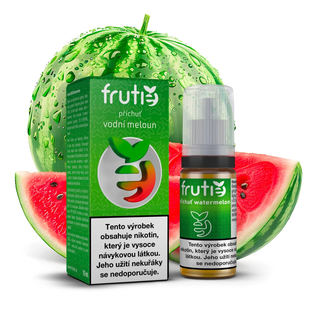 Frutie 50/50 Watermelon – hotový ovocný e-liquid s příchutí vodního melounu, lahvička 10 ml s nikotinem 18 mg/ml
