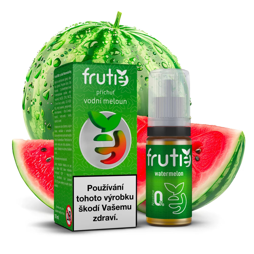 E-liquid Frutie 50/50 Watermelon 10 ml, melounová náplň do elektronické cigarety bez nikotinu, varianta 0 mg/ml