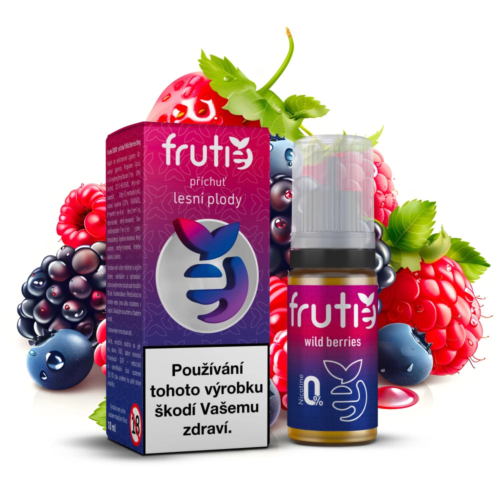 E-liquid Frutie 50/50 Wild Berries 10 ml, ovocná náplň s příchutí lesních plodů bez nikotinu, 0 mg/ml