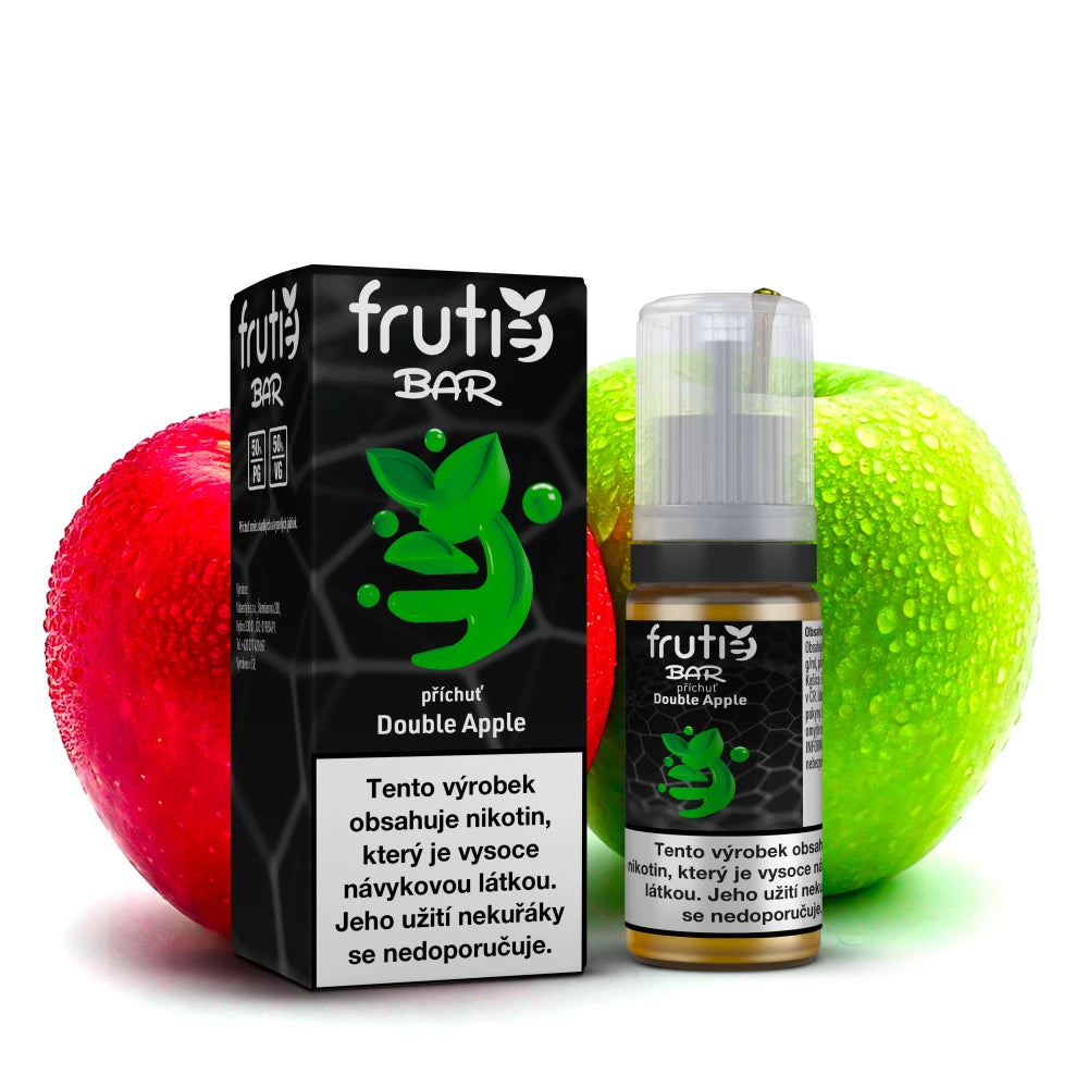Frutie Bar Salt Double Apple – jablečný e-liquid 10 ml s nikotinovou solí 10 mg/ml