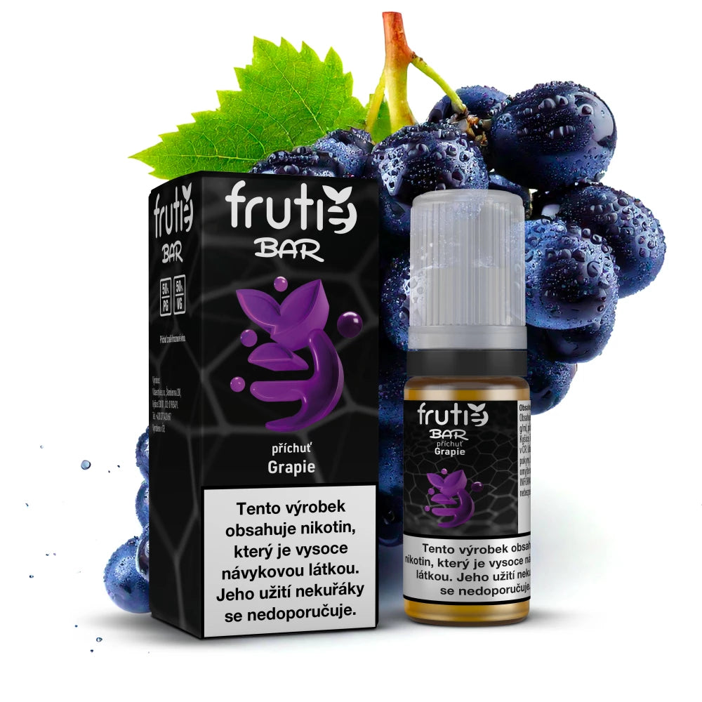 Frutie Bar Salt Grapie – hroznový e-liquid s nikotinovou solí 10 mg/ml, lahvička 10 ml
