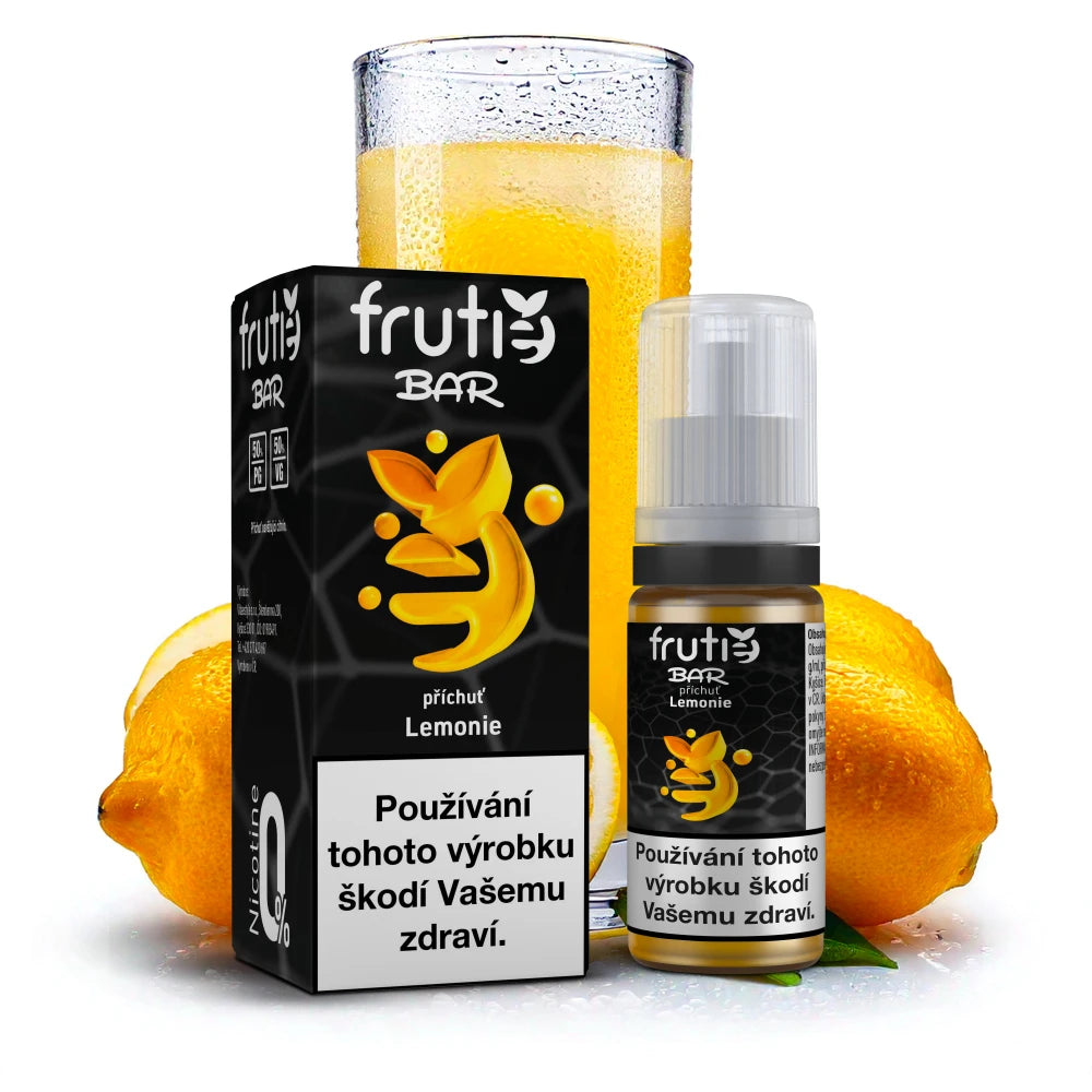 E-liquid Frutie Bar Salt Lemonie 10 ml s příchutí citronové limonády, beznikotinová varianta 0 mg/ml