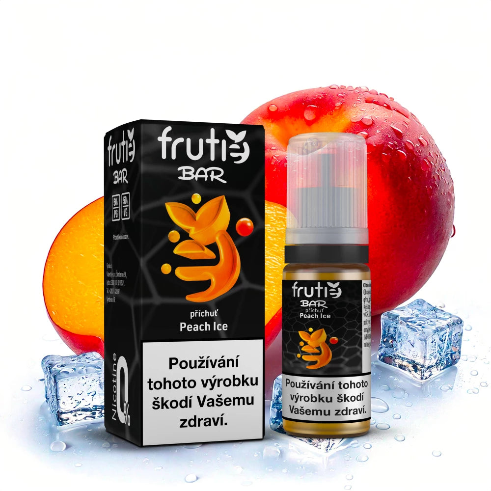 E-liquid Frutie Bar Salt Peach Ice 10 ml s příchutí ledové broskve, beznikotinová varianta 0 mg/ml
