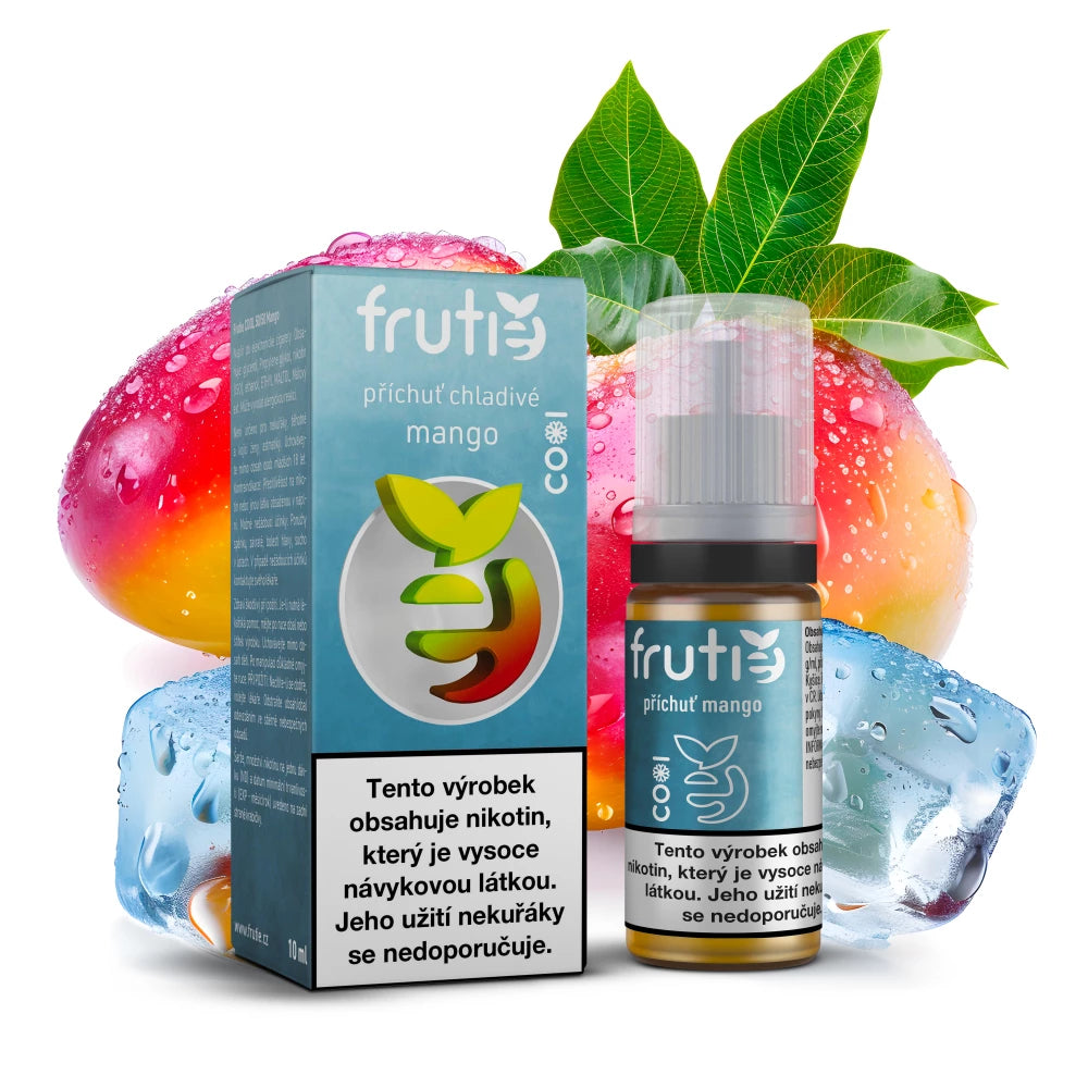 E-liquid Frutie Cool 50/50 Mango 10 ml, chladivá mangová náplň do elektronické cigarety bez nikotinu 0mg