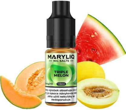 E-liquid Maryliq Triple Melon 20mg by Elf Bar s vodním, medovicovým a cantaloupe melounem