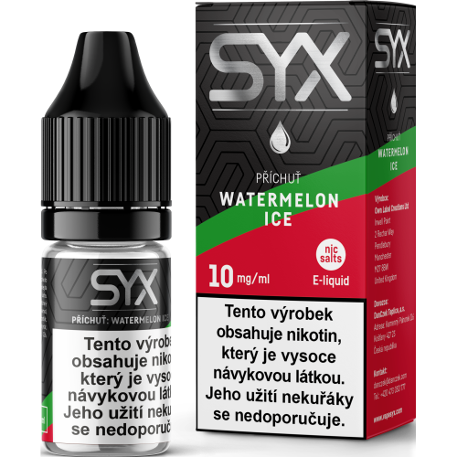 E-liquid SYX Watermelon Ice 10ml s nikotinovou solí 10 mg, příchuť vodní meloun a led