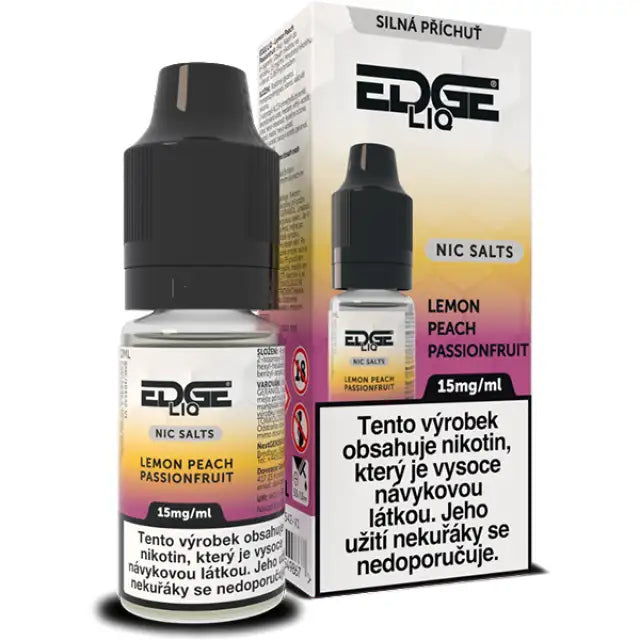 EDGE Salt Lemon Peach PassionFruit e-liquid 10 ml 15 mg s příchutí citronu, broskve a marakuji