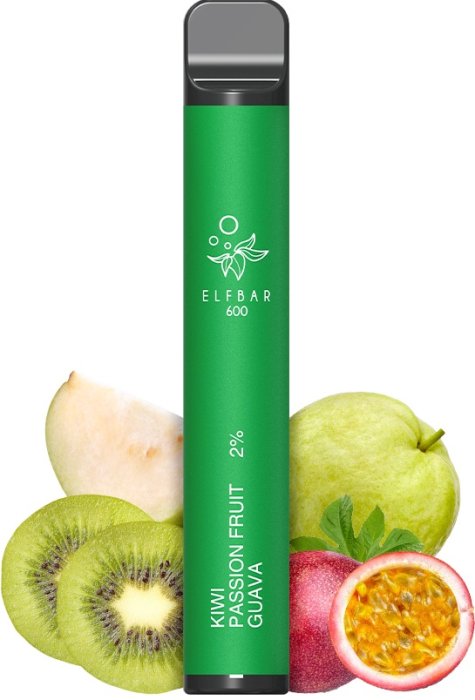 Elf Bar 600 Kiwi Passion Fruit Guava jednorázová e-cigareta 20 mg disposable vape 600 potahů