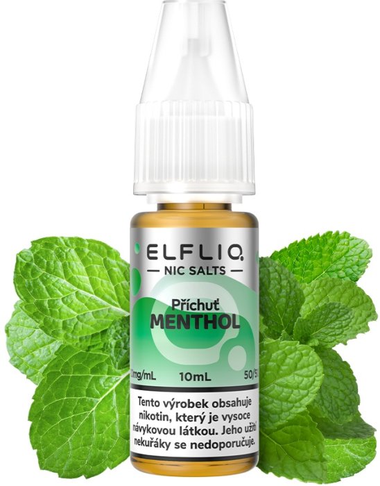 ELFLIQ Menthol 10 ml s osvěžující mentolovou chutí a ice efektem