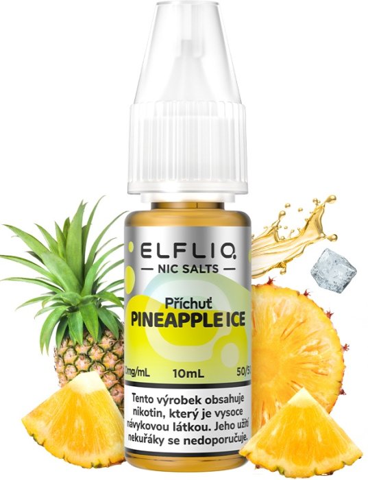 ELFLIQ Pineapple Ice 10 ml s chutí šťavnatého ananasu a ice efektem